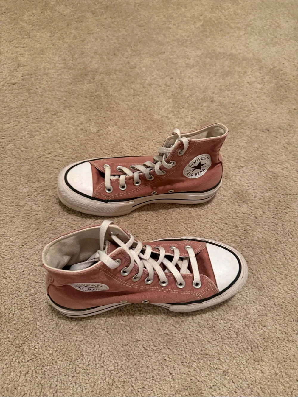Converse Chuck Taylor All Star Lift Platform High-Top Sneakers dusty pink 6.5